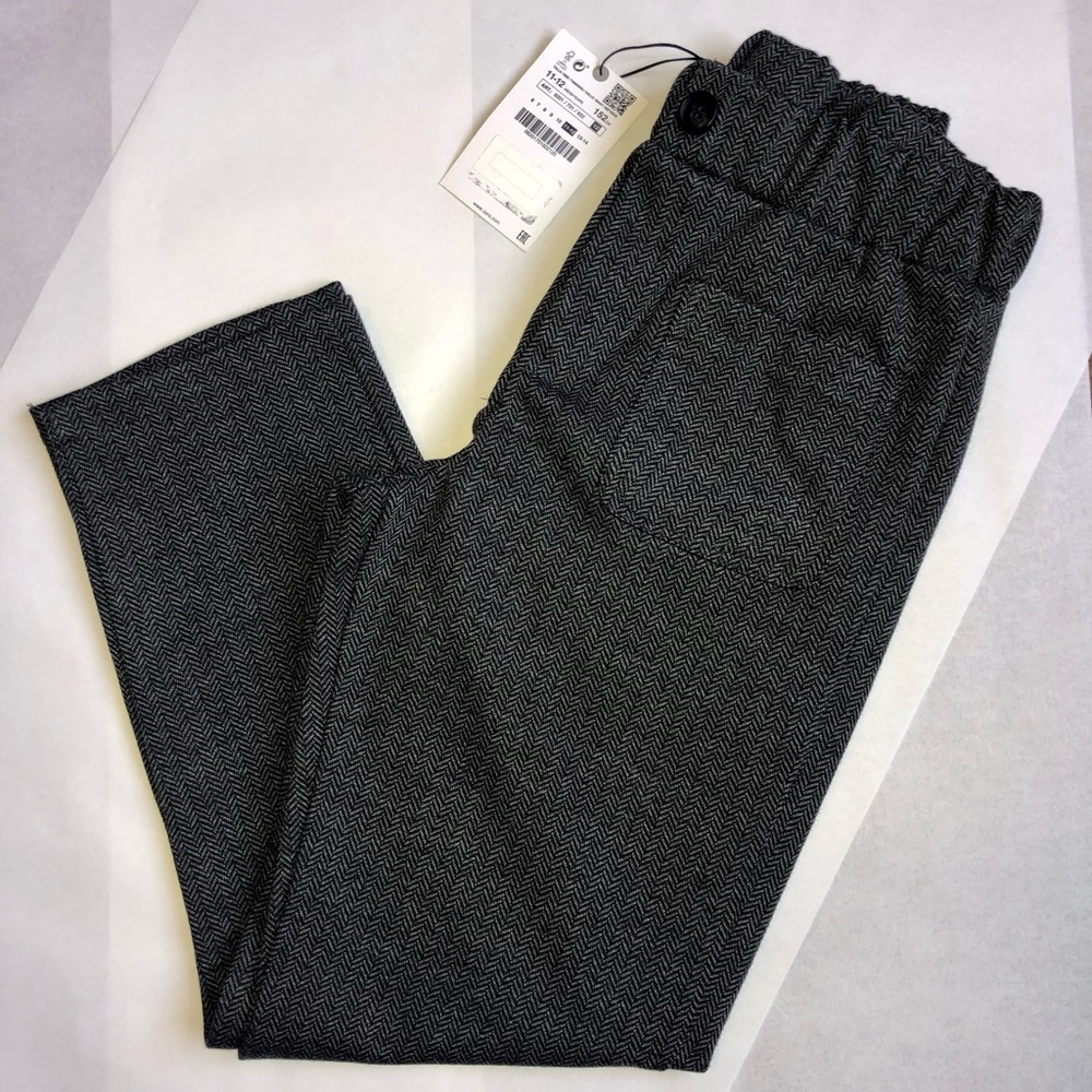 Zara Girls Herringbone Pants - Size 10-12